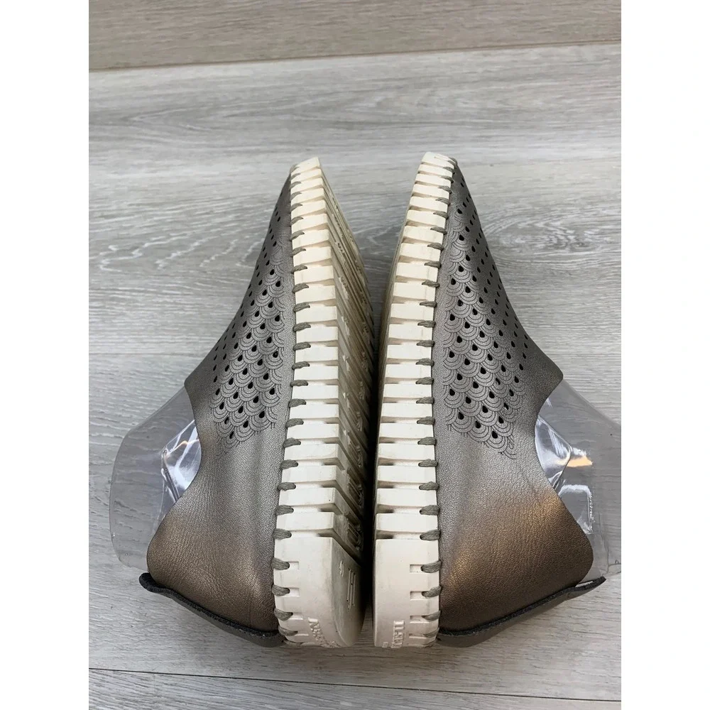 Ilse Jacobsen Tulip 139 Women's Metallic 8 Perforated Slip On Flat Shoes